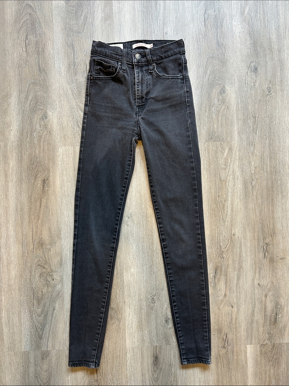 Levi's Black Mile-High Super Skinny High-Rise Jeans